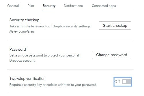 How To Use Two-Factor Authentication On Dropbox image 2