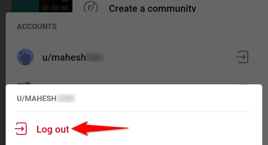 Log Out and Back Into Your Account in the Reddit App image